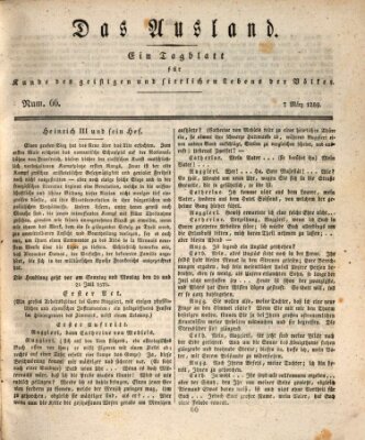 Das Ausland Samstag 7. März 1829