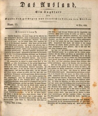 Das Ausland Mittwoch 18. März 1829