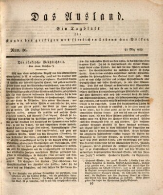 Das Ausland Samstag 21. März 1829