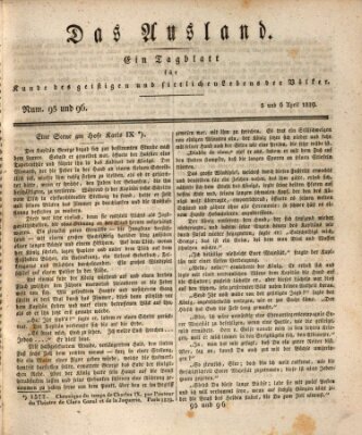 Das Ausland Montag 6. April 1829