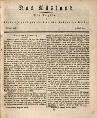 Das Ausland Donnerstag 9. April 1829