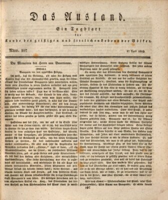 Das Ausland Freitag 17. April 1829