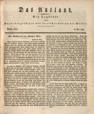 Das Ausland Mittwoch 13. Mai 1829