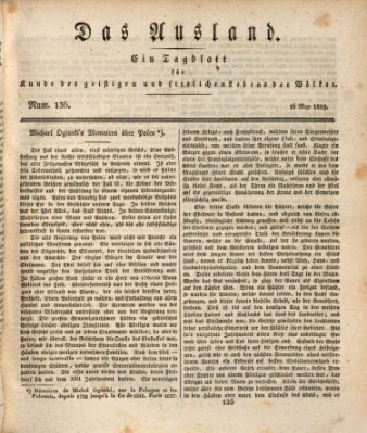 Das Ausland Samstag 16. Mai 1829