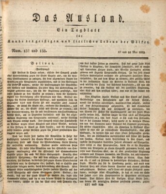 Das Ausland Montag 18. Mai 1829