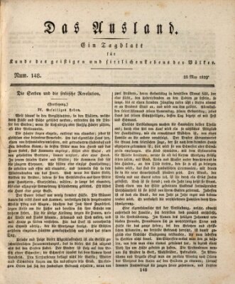 Das Ausland Donnerstag 28. Mai 1829