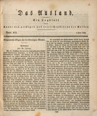 Das Ausland Montag 1. Juni 1829