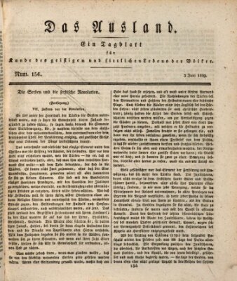 Das Ausland Mittwoch 3. Juni 1829