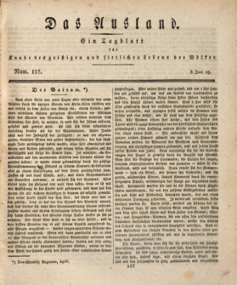 Das Ausland Samstag 6. Juni 1829