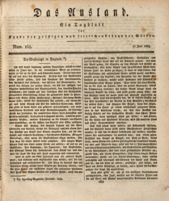 Das Ausland Donnerstag 11. Juni 1829