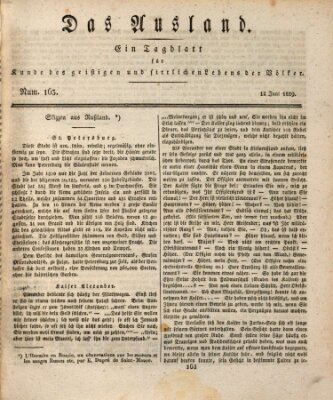 Das Ausland Freitag 12. Juni 1829