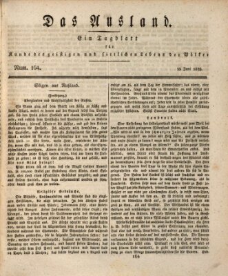 Das Ausland Samstag 13. Juni 1829