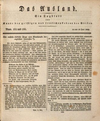 Das Ausland Sonntag 14. Juni 1829