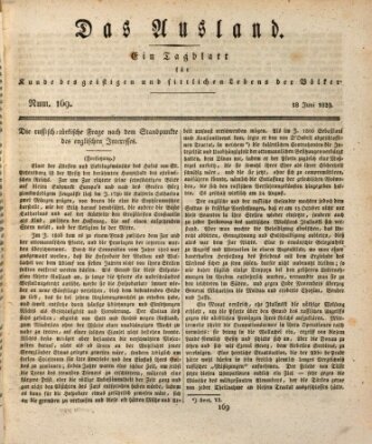 Das Ausland Donnerstag 18. Juni 1829