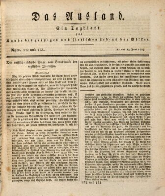 Das Ausland Sonntag 21. Juni 1829