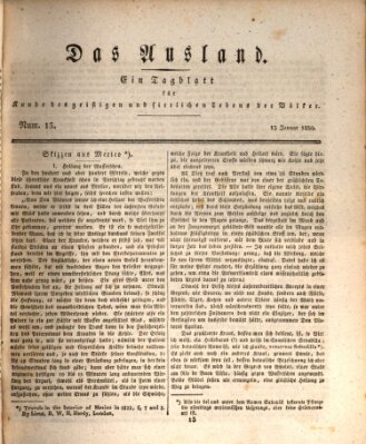 Das Ausland Mittwoch 13. Januar 1830