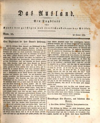 Das Ausland Donnerstag 28. Januar 1830