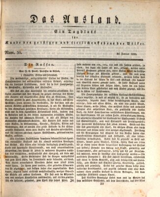 Das Ausland Samstag 30. Januar 1830