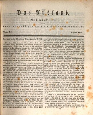 Das Ausland Samstag 6. Februar 1830