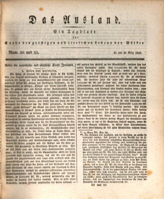 Das Ausland Sonntag 21. März 1830