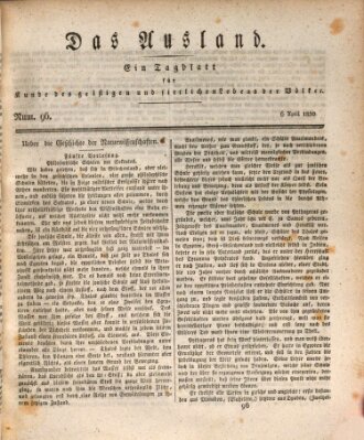 Das Ausland Dienstag 6. April 1830