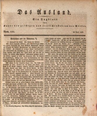 Das Ausland Dienstag 20. April 1830