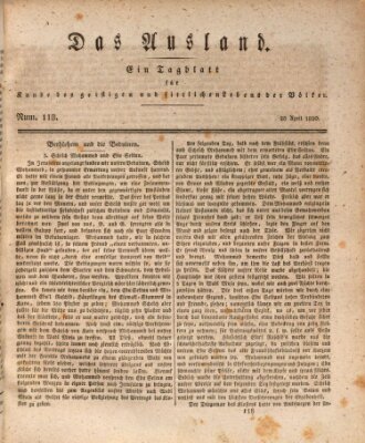 Das Ausland Mittwoch 28. April 1830