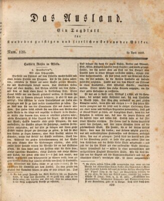 Das Ausland Freitag 30. April 1830