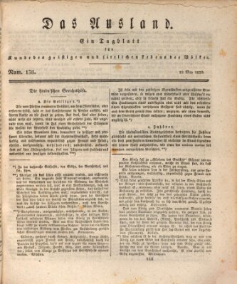 Das Ausland Dienstag 18. Mai 1830