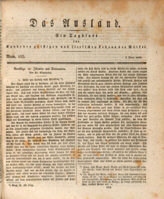 Das Ausland Dienstag 1. Juni 1830