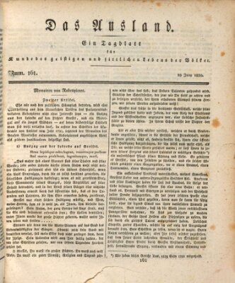 Das Ausland Donnerstag 10. Juni 1830