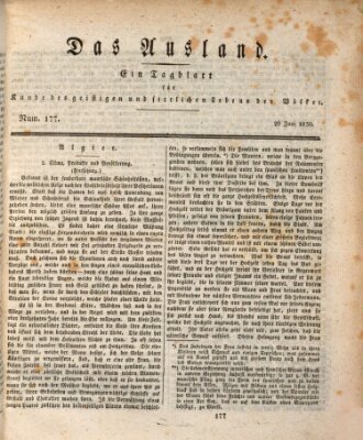 Das Ausland Samstag 26. Juni 1830