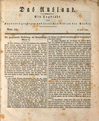 Das Ausland Mittwoch 30. Juni 1830