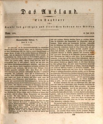 Das Ausland Sonntag 18. Juli 1830