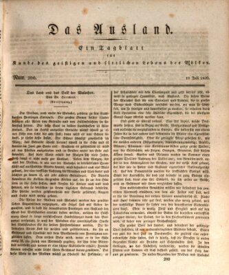 Das Ausland Montag 19. Juli 1830