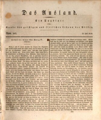 Das Ausland Donnerstag 22. Juli 1830