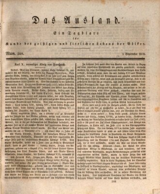 Das Ausland Sonntag 5. September 1830