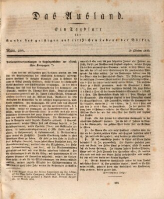 Das Ausland Dienstag 26. Oktober 1830