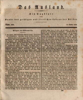 Das Ausland Sonntag 31. Oktober 1830