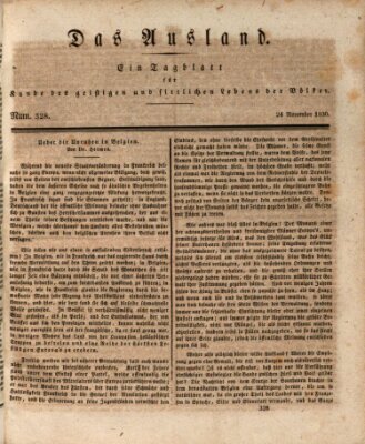 Das Ausland Mittwoch 24. November 1830