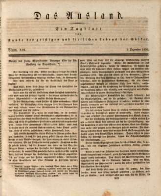 Das Ausland Sonntag 5. Dezember 1830