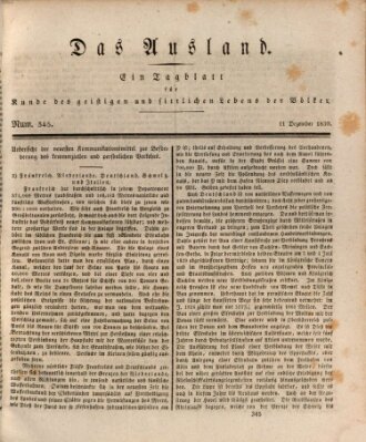 Das Ausland Samstag 11. Dezember 1830