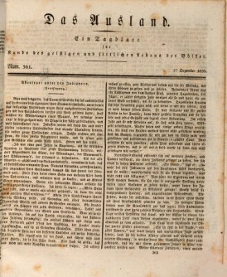 Das Ausland Montag 27. Dezember 1830