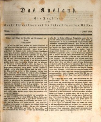 Das Ausland Sonntag 2. Januar 1831