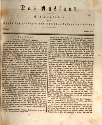 Das Ausland Freitag 7. Januar 1831