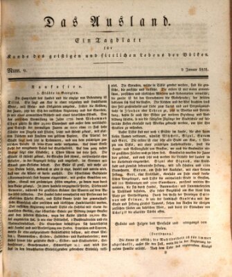 Das Ausland Sonntag 9. Januar 1831