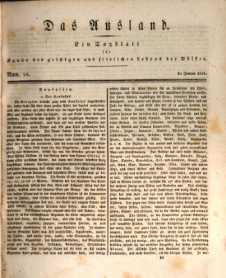 Das Ausland Montag 10. Januar 1831