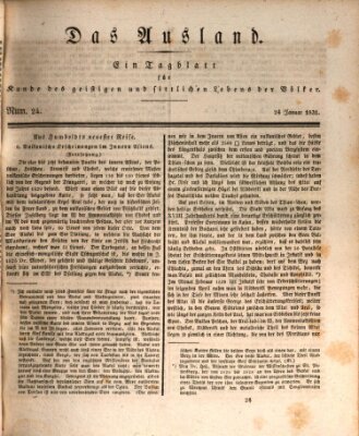 Das Ausland Montag 24. Januar 1831