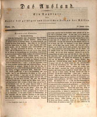 Das Ausland Samstag 29. Januar 1831