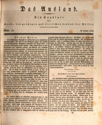 Das Ausland Montag 31. Januar 1831